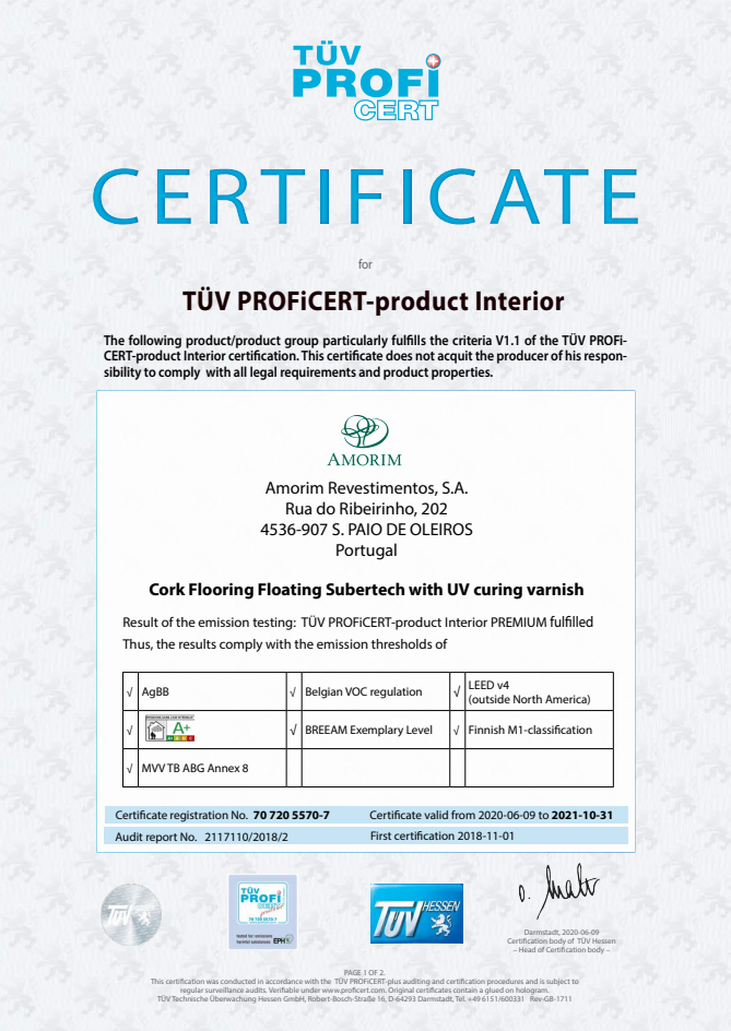 TüV -PROFiCERT認證（實木印刷系列）